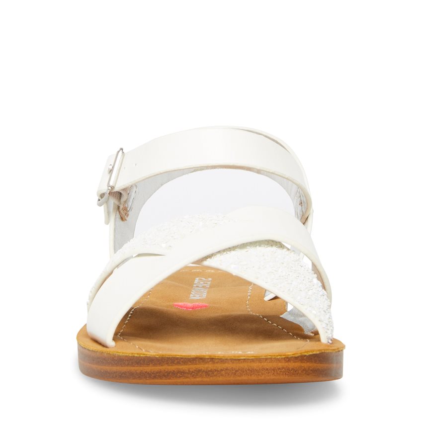 Sandalias Planas Steve Madden Jleague Niños Blancas | ES JS01SE